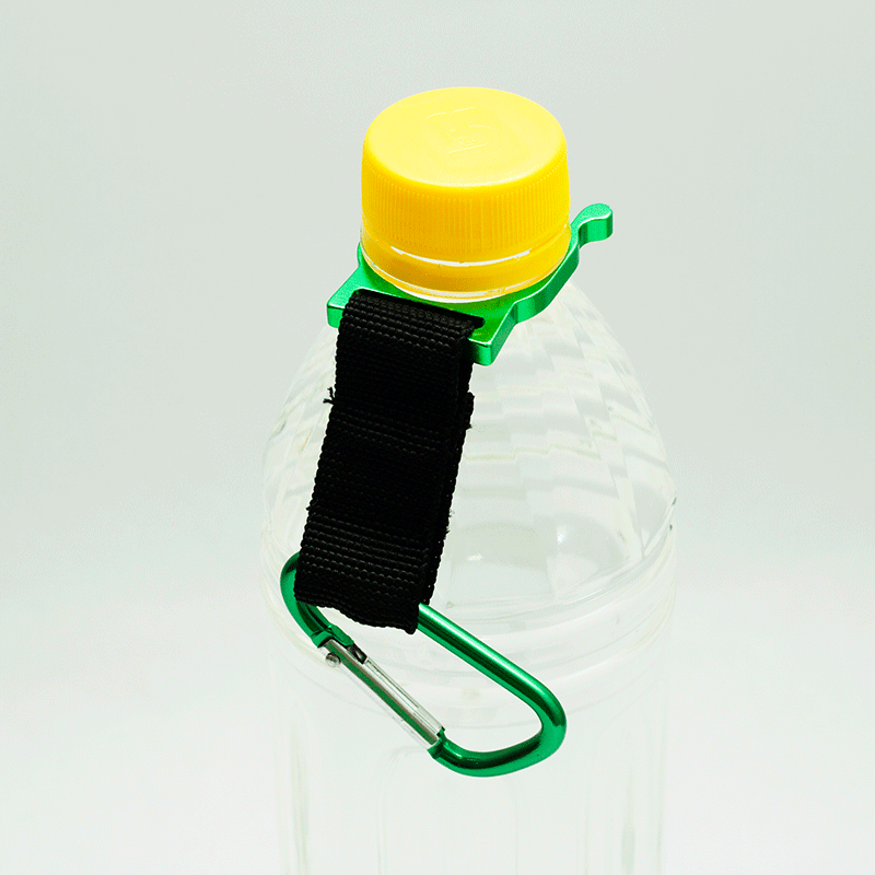 Móc nhôm kẹp chai nước (carabiner with bottle holder)