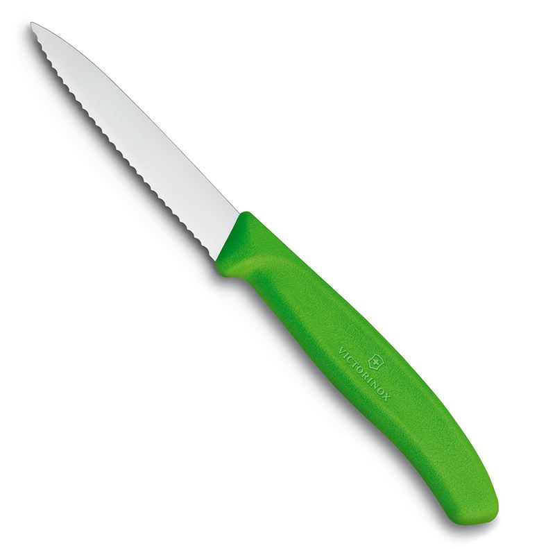 Dao gọt 8cm Victorinox wavy edge Paring Knife, Green 6.7636.L114