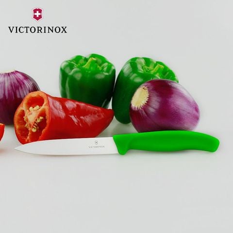 Dao gọt 10cm Victorinox Paring knives pointed tip, Green 6.7706.L114