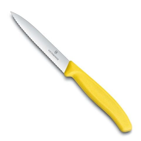 Dao gọt 10cm Victorinox Wavy edge Paring knives, Yellow 6.7736.L8