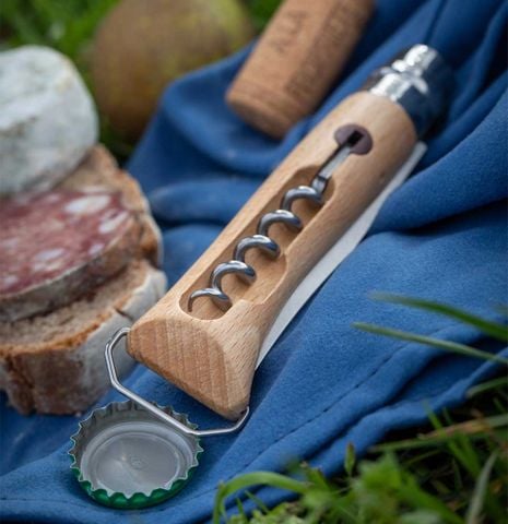 Dao xếp dã ngoại kèm đồ khui nút bần Opinel No.10 2578