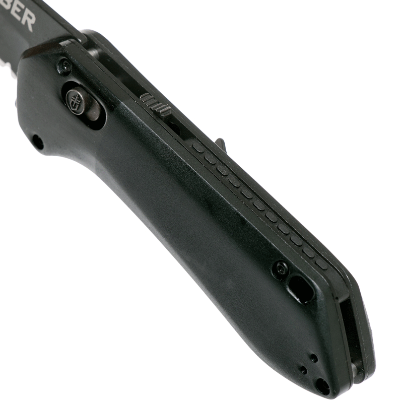 DAO XẾP DU LỊCH GERBER HIGHBROW COMPACT SERRATED ONYX