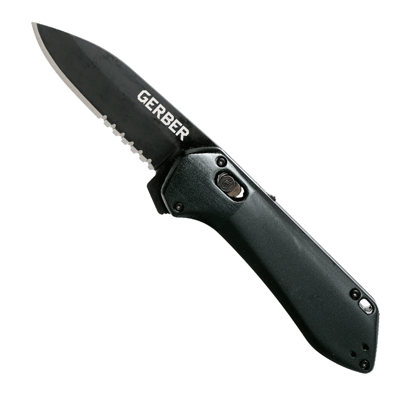 DAO XẾP DU LỊCH GERBER HIGHBROW COMPACT SERRATED ONYX