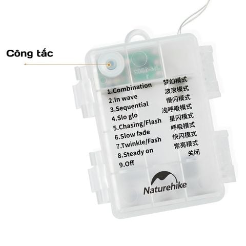 Dây đèn trang trí lều trại Naturehike CNH22DQ028 bóng tròn