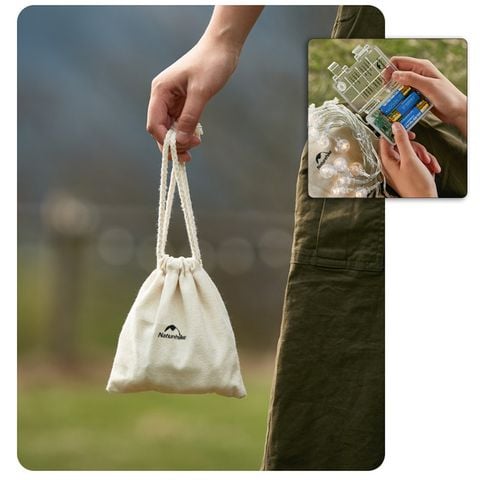 Dây đèn trang trí lều trại Naturehike CNH22DQ028 bóng tròn