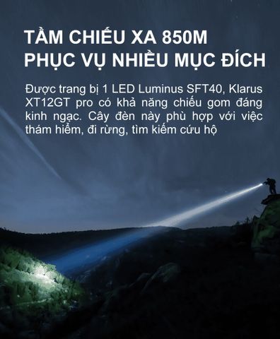 Đèn pin cầm tay Klarus XT12GT PRO