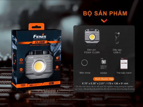 Đèn pin Fenix CL28R 2000 lumens