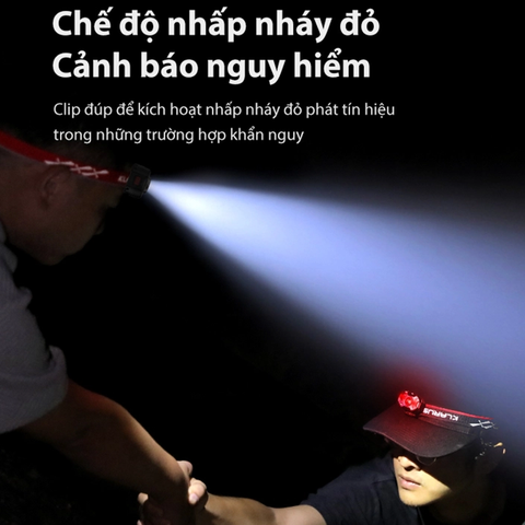 Đèn pin đeo đầu gài mũ siêu nhẹ KLARUS HM3