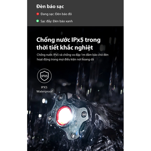 Đèn pin đeo đầu gài mũ siêu nhẹ KLARUS HM3