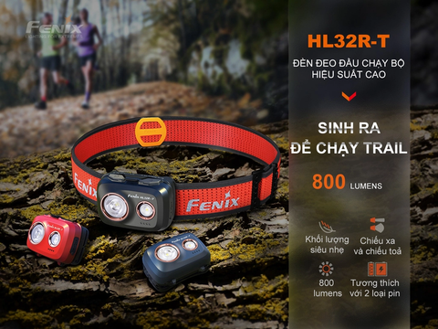 Đèn Pin Đội Đầu Fenix HL32R-T 800 Lumens