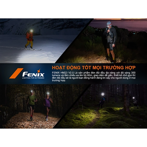 Đèn Pin Đội Đầu Fenix HM23 V2.0 300 Lumens