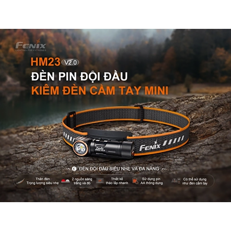 Đèn Pin Đội Đầu Fenix HM23 V2.0 300 Lumens