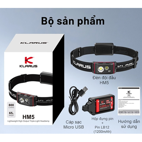 Đèn pin Klarus HM5