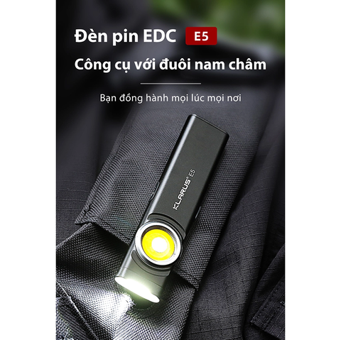 Đèn pin mini kẹp nón Klarus E5