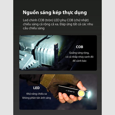 Đèn pin mini kẹp nón Klarus E5