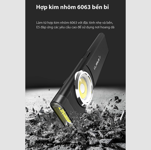 Đèn pin mini kẹp nón Klarus E5