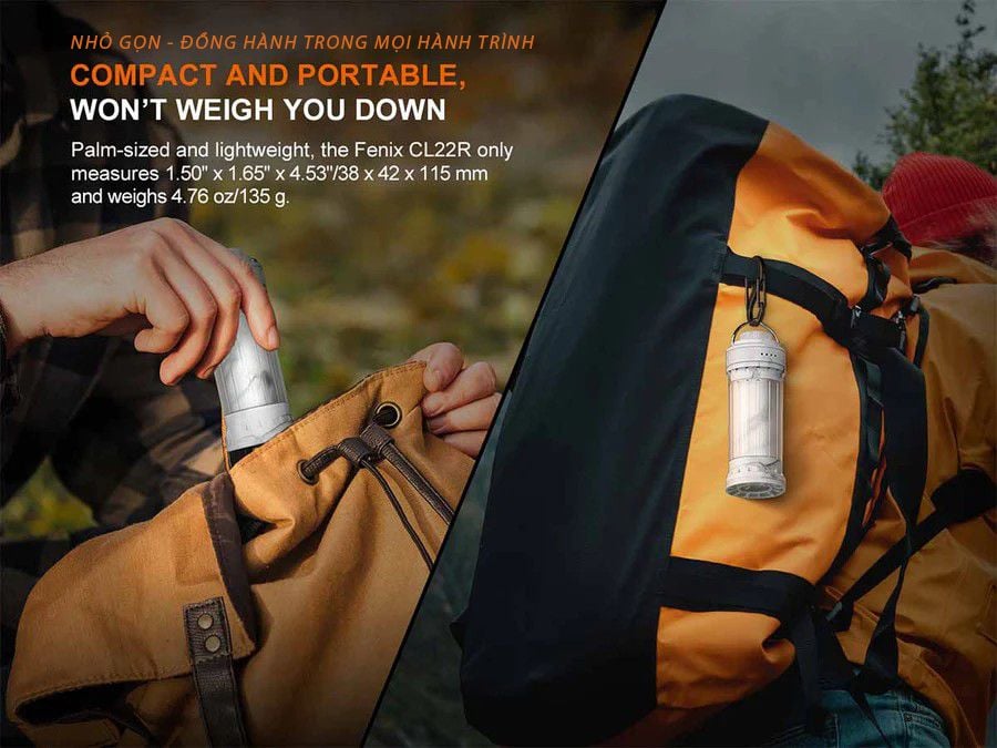 Đèn Pin Treo Lều Cắm Trại Fenix CL22R 500lm