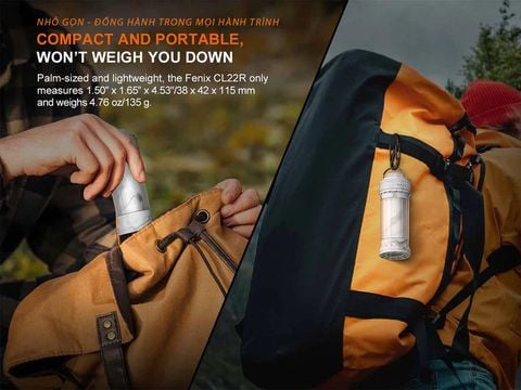 Đèn Pin Treo Lều Cắm Trại Fenix CL22R 500lm