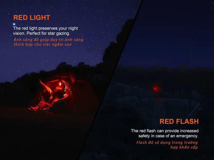 Đèn Pin Treo Lều Cắm Trại Fenix CL22R 500lm