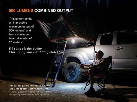 Đèn Pin Treo Lều Cắm Trại Fenix CL22R 500lm