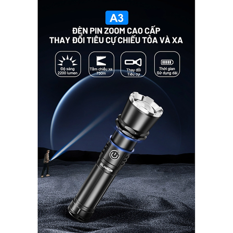 Đèn pin zoom KLARUS A3