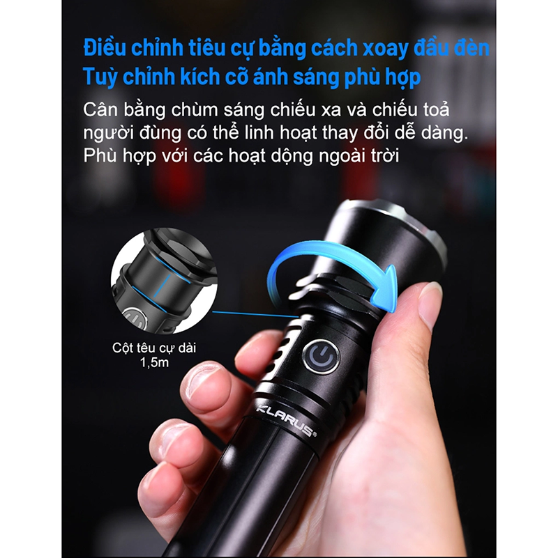 Đèn pin zoom KLARUS A3