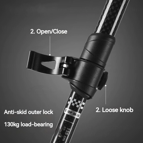 Gậy chạy trail leo núi Carbon Blackdog CBD2450DS011