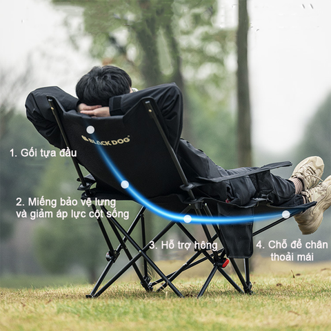 Ghế gấp ngả lưng cắm trại Lazy chair Blackdog CBD2300JJ021
