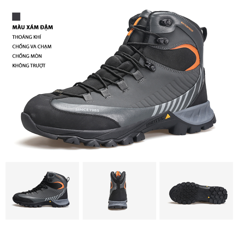 Humtto 240662A giày leo núi chống nước cổ cao nam