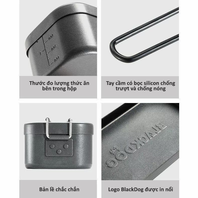 Hộp nhôm dã ngoại chống dính đa năng BlackDog CBD2450CF015