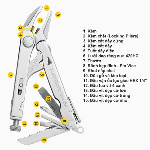 Kìm bấm đa năng Leatherman Crunch