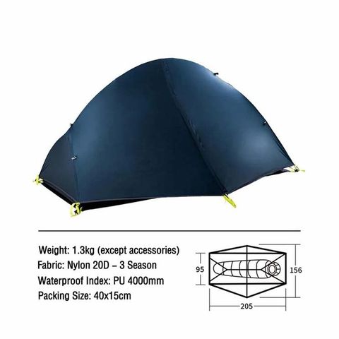 Lều đi xe đạp 1 người siêu nhẹ Naturehike NH18A095-D