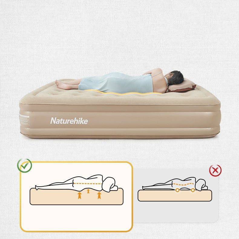 Nệm hơi đôi Glamping 35cm Naturehike NH22FCD04 (Kèm bơm)