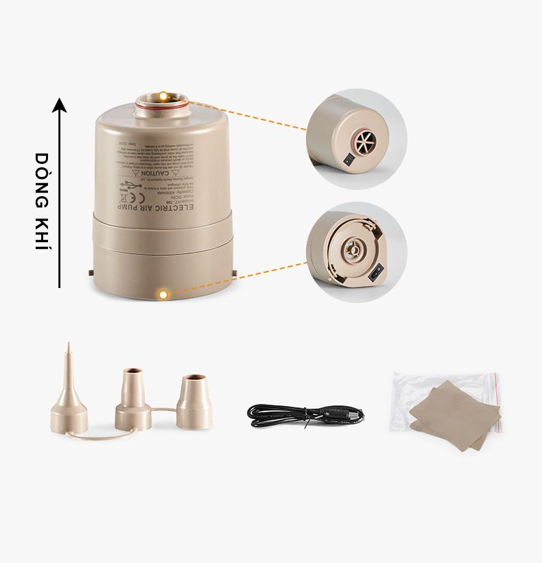 Nệm hơi đôi Glamping 35cm Naturehike NH22FCD04 (Kèm bơm)