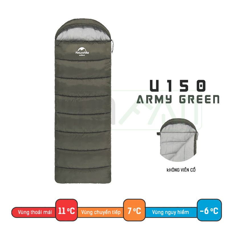 Túi ngủ dã ngoại có nón U-series Naturehike NH20MSD07