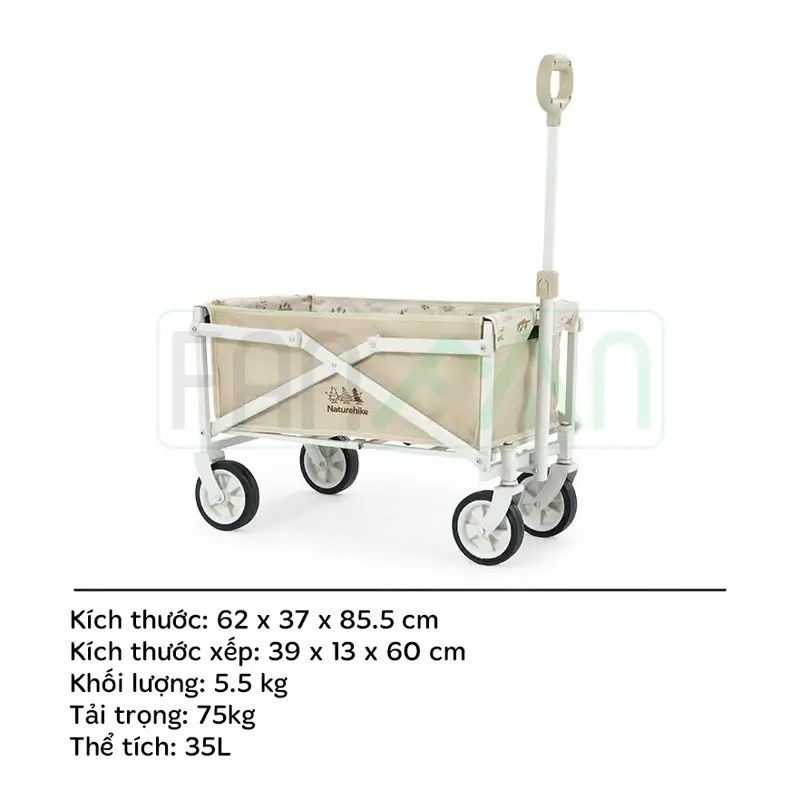 Xe kéo cắm trại xếp gọn mini TC06 Naturehike CNH22JU012