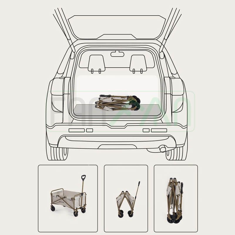 Xe kéo cắm trại xếp gọn mini TC06 Naturehike CNH22JU012