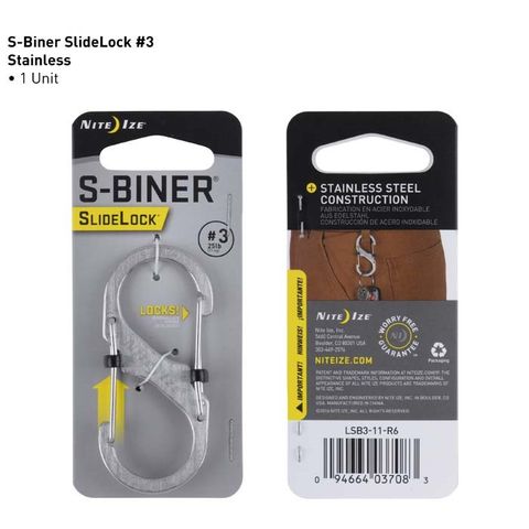 MÓC CARABINER CHỮ S-KHÓA TRƯỢT NITE IZE SỐ 3