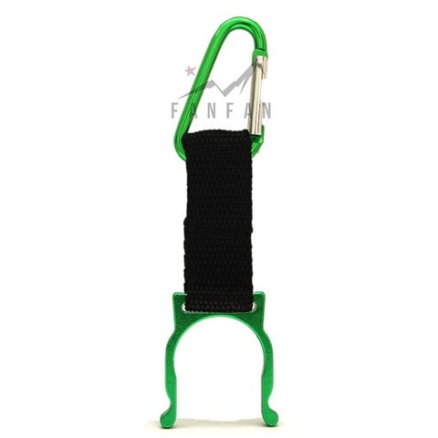 Móc nhôm kẹp chai nước (carabiner with bottle holder)