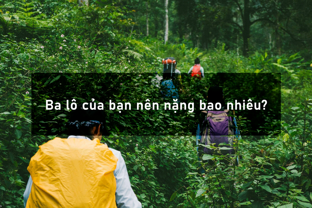 Gói trọng lượng cho ba lô và đi bộ đường dài:  Khi xác định trọng lượng gói của bạn, hãy làm theo các hướng dẫn sau:  Một gói ba lô đã tải không được nặng hơn 20 phần trăm trọng lượng cơ thể của bạn. (Nếu bạn nặng 80kg, thì gói hàng của bạn không được vượt quá 16kg cho ba lô.) Một gói đi bộ đường dài trong ngày không được nặng hơn 10% trọng lượng cơ thể của bạn. (Nếu bạn nặng  80kg, gói của bạn không được vượt quá 8kg để đi bộ đường dài.) Vì vậy, ví dụ, một người đi bộ đường dài nặng 80kg nên mang 16kg hoặc ít hơn trong ba lô và 8kg hoặc ít hơn khi đi bộ đường dài trong ngày. Sử dụng các tỷ lệ phần trăm trọng lượng cơ thể này như một hướng dẫn sẽ giúp bạn giữ cho gói của mình ở mức cân nặng có thể kiểm soát được. Ngoài trọng lượng cơ thể, các yếu tố sau đây đóng một phần quan trọng trong trọng lượng tổng thể của gói của bạn:  Thời lượng chuyến đi: Chuyến đi của bạn càng dài, bạn càng cần mang theo nhiều thức ăn, nước uống và nhiên liệu hơn, tất nhiên, điều này làm tăng thêm trọng lượng cho hành lý của bạn. Ngay cả trong những chuyến phiêu lưu nhiều ngày, bạn vẫn muốn gói của mình gần bằng 20% ​​trọng lượng cơ thể, vì vậy bạn cần phải suy nghĩ kỹ hơn về thiết bị và quần áo bạn mang theo.  Mùa / thời tiết: Nếu bạn đang đi ra ngoài trong thời tiết lạnh giá, bạn sẽ cần phải có quần áo và thiết bị ấm hơn, nặng hơn so với khi bạn đi bộ trong thời tiết mùa hè đầy nắng.  Sở thích cá nhân: Một số người coi trọng sự thoải mái khi cắm trại và sẵn sàng chấp nhận sức nặng vốn có đi kèm với việc mang theo những thứ xa xỉ như võng, quần áo bổ sung và một chiếc đệm ngủ dày, xốp. Những người khác có thể mặc cùng một bộ quần áo trong nhiều ngày liên tục và ngủ trên một tấm đệm nhẹ.  Làm thế nào để giảm trọng lượng cho balo?  Hầu hết những người đi bộ đường dài và du lịch ba lô đều thấy giá trị của việc mang ít trọng lượng hơn: Nó có thể giúp bạn đi nhanh hơn, xa hơn và thoải mái hơn. Tuy nhiên, hãy nhớ rằng bạn vẫn phải có một số vật dụng nhất định, chẳng hạn như bộ sơ cứu... Bạn vẫn có thể chọn các phiên bản có trọng lượng nhẹ, nhưng đừng bỏ chúng hoàn toàn. Ngoài ra, đừng đi quá nhẹ đến mức bạn phải dựa vào những người bạn đi bộ đường dài để có thêm thức ăn hoặc áo ấm.  Ba lô của bạn nên nặng bao nhiểu?  Những gợi ý sau sẽ giúp bạn giảm trọng lượng gói:  Biết trọng lượng cơ bản của bạn: Trọng lượng cơ bản là khối lượng gói hàng đã nạp của bạn, trừ đi “vật tư tiêu hao”, chẳng hạn như thực phẩm, nước và nhiên liệu. Bạn loại trừ những thứ này vì số tiền của chúng thay đổi theo từng chuyến đi và sẽ giảm trong suốt hành trình của bạn khi bạn ăn, uống và nấu nướng. Nhưng mọi thứ khác trong gói của bạn, chẳng hạn như lều, túi ngủ, bộ lọc nước, bếp nấu và quần áo, sẽ không thay đổi nhiều theo từng chuyến đi. Biết được trọng lượng cơ bản của bạn sẽ cung cấp cho bạn một con số nhất quán mà bạn có thể tìm cách giảm.  Cân thiết bị của bạn: Sử dụng cân nhà bếp hoặc cân hành lý để cân tất cả các thiết bị hiện tại của bạn. Điều này bao gồm tất cả mọi thứ từ đồ lót của bạn đến bếp trại. Bạn có thể có một số đồ tương tự ở nhà, chẳng hạn như một vài chiếc áo khoác lông cừu, và biết chính xác trọng lượng của từng chiếc có thể giúp bạn quyết định nên mang theo cái nào. Việc ghi lại trọng lượng trong bảng tính rất hữu ích cho việc so sánh các mục và lập kế hoạch cho chuyến phiêu lưu tiếp theo của bạn, đồng thời bạn có thể cộng các trọng lượng để có được trọng lượng cơ bản của mình.  Loại bỏ những vật dụng không cần thiết: Khi bạn trở về sau một chuyến đi, hãy lấy mọi thứ ra khỏi gói và đặt trên sàn nhà. Sau đó, sắp xếp mọi thứ của bạn thành ba chồng: Những món bạn đã sử dụng nhiều, những món bạn thỉnh thoảng sử dụng và những món bạn chưa bao giờ sử dụng. Hãy xem xét kỹ những thứ thỉnh thoảng và không bao giờ chồng chất và quyết định xem bạn có thực sự cần chúng vào lần sau hay không. Nhiều người đi bộ đường dài mang theo quá nhiều quần áo và thức ăn, vì vậy, hãy tự hỏi bản thân những điều như, Liệu những chiếc quần pyjama hay một chiếc quần lót phụ có thực sự cần đi cùng không? Và nếu tôi không ăn bất kỳ thanh năng lượng vị việt quất nào trong chuyến đi này, tôi có nên mang chúng vào lần sau không?    Có thể hữu ích nếu bạn chụp ảnh đống đồ đạc của bạn để bạn có thể nhớ những gì bạn đã làm và không sử dụng khi đóng gói cho chuyến đi tiếp theo của bạn. Và hãy nhớ rằng có một số vật dụng, chẳng hạn như bộ sơ cứu, có thể không dùng được nhiều nhưng luôn cần mang theo bên mình.  Kế hoạch cho bữa ăn: Nhanh chóng mua một đống thức ăn trên đường đi là một cách chắc chắn để kết thúc với một gói quá tải. Hãy dành một chút thời gian để lên kế hoạch trước thực đơn của bạn bằng cách viết ra những gì bạn sẽ ăn cho mỗi bữa ăn. Mặc dù là khôn ngoan khi mang theo một ít thức ăn, nhưng một chút kế hoạch sẽ ngăn không cho một lượng thịt bò khô hoặc sô cô la không hợp lý kết thúc trong gói của bạn. Mục tiêu hợp lý là 600g đến 1,2 kg thức ăn (hoặc 2.500 đến 4.500 calo) mỗi người mỗi ngày tùy thuộc vào kích thước, cân nặng và mức độ gắng sức của bạn.  Đóng gói lại: Bạn có thực sự cần một tuýp kem đánh răng khổng lồ cho một chuyến đi cuối tuần không?? Đóng gói lại hoặc loại bỏ các mục là một cách dễ dàng để tiết kiệm trọng lượng. Bạn có thể sử dụng những chai du lịch nhỏ có thể tái sử dụng cho những thứ như kem đánh răng và kem chống nắng. Đối với thực phẩm, hãy để những món ăn ngon của bạn trong các túi nhựa nhẹ, đơn giản hơn là mang theo bao bì ban đầu (không đóng gói lại các bữa ăn đông khô; chúng chỉ được mang theo nguyên bản).  Ngoài ra, hãy nghĩ về cách bạn đóng gói thiết bị và quần áo của mình. Túi khô cá nhân rất tốt cho việc sắp xếp Ba lô. Nhiều khách du lịch ba lô nhẹ sẽ bỏ túi khô vào lều của họ và đóng gói lều trực tiếp vào ba lô của họ. Tương tự đối với các túi chứa cọc lều.  Chia sẻ trọng lượng: Phân chia tải trọng giữa các đối tác đi bộ đường dài của bạn. Chỉ vì bạn sở hữu lều, bếp và máy lọc nước không có nghĩa là bạn phải mang theo tất cả. Phân phối những đồ dùng chung này cho nhóm đi bộ đường dài của bạn để giúp giảm trọng lượng cho gói của bạn.  Nguồn: Internet