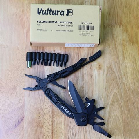Dụng cụ đa năng sinh tồn 17 chức năng kèm đánh lửa Vultura VTR-MT2401