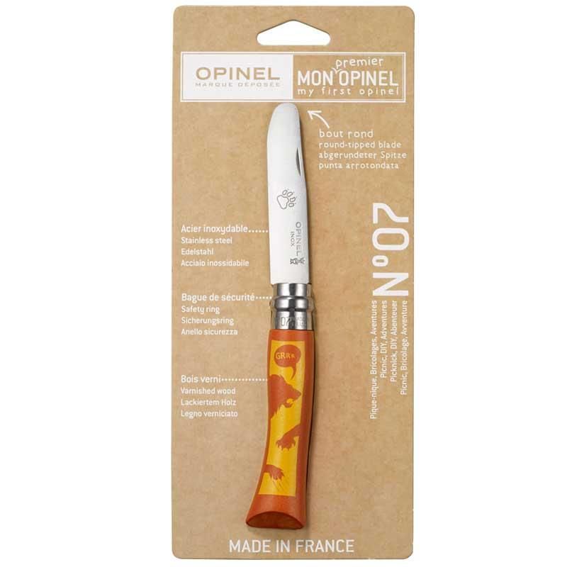 Dao xếp trẻ em đầu tròn Opinel No.7 Animopinel Child knife