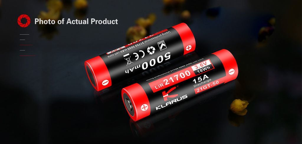 PIN SẠC KLARUS 21700 DUNG LƯỢNG 5000MAH