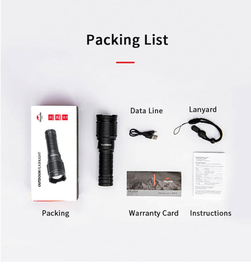 Đèn pin chiếu xa siêu sáng NatureHike NH20ZM009