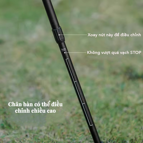 Bàn tròn mini xếp gọn kèm chân treo đèn Blackdog CBD2300JJ028