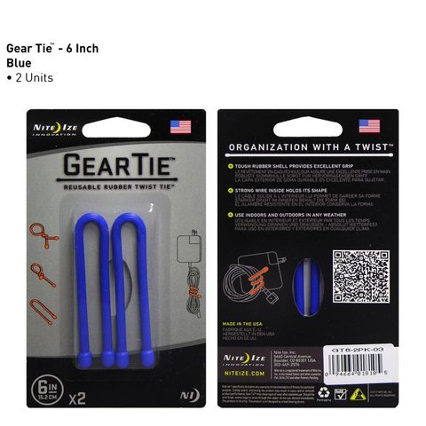 Bộ 2 Thanh buộc đồ GEAR TIE® RUBBER TWIST TIE™ 6