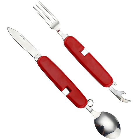 Bộ đồ ăn 2 mảnh dao muỗng nĩa dã ngoại 6 trong 1 Vultura VTR-TW2402