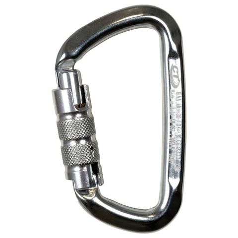 Móc Carabiner Climbing Tech D-SHAPE TG Bạc Khóa Nhanh(twist-lock) - 2C47700 XTB