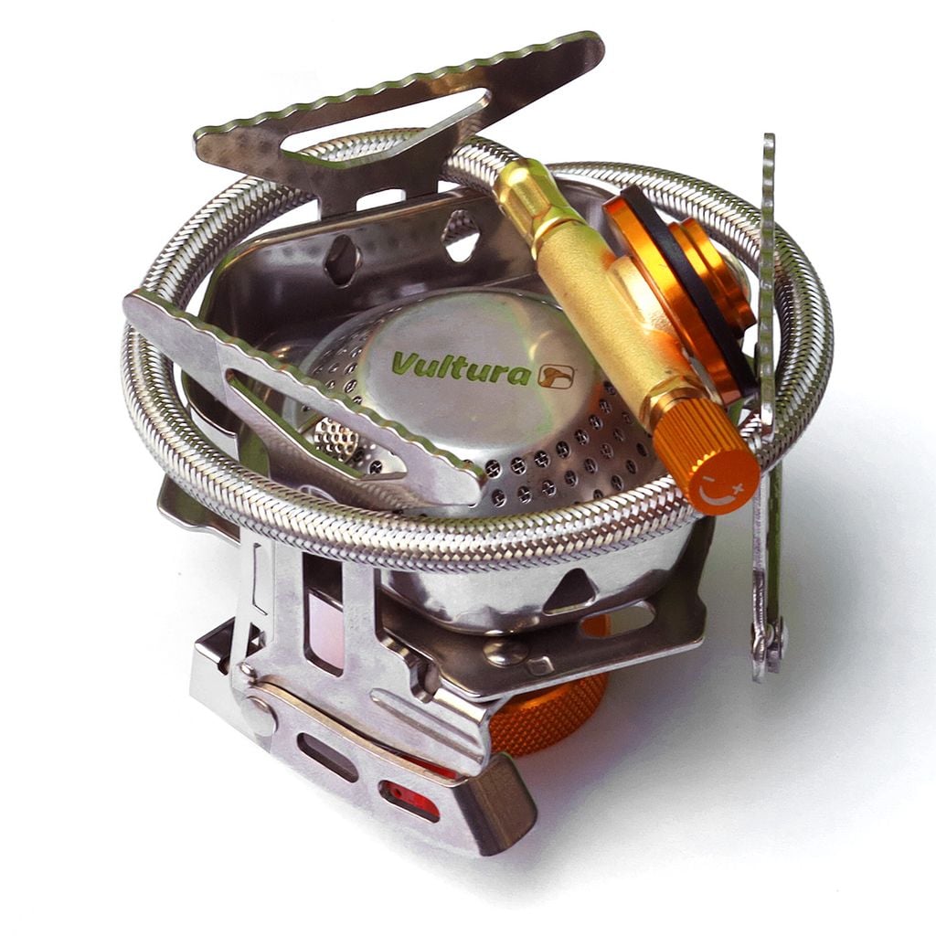 Bếp gas dã ngoại xếp gọn có đánh lửa Piezo và chắn gió Vultura VTR-GS2401