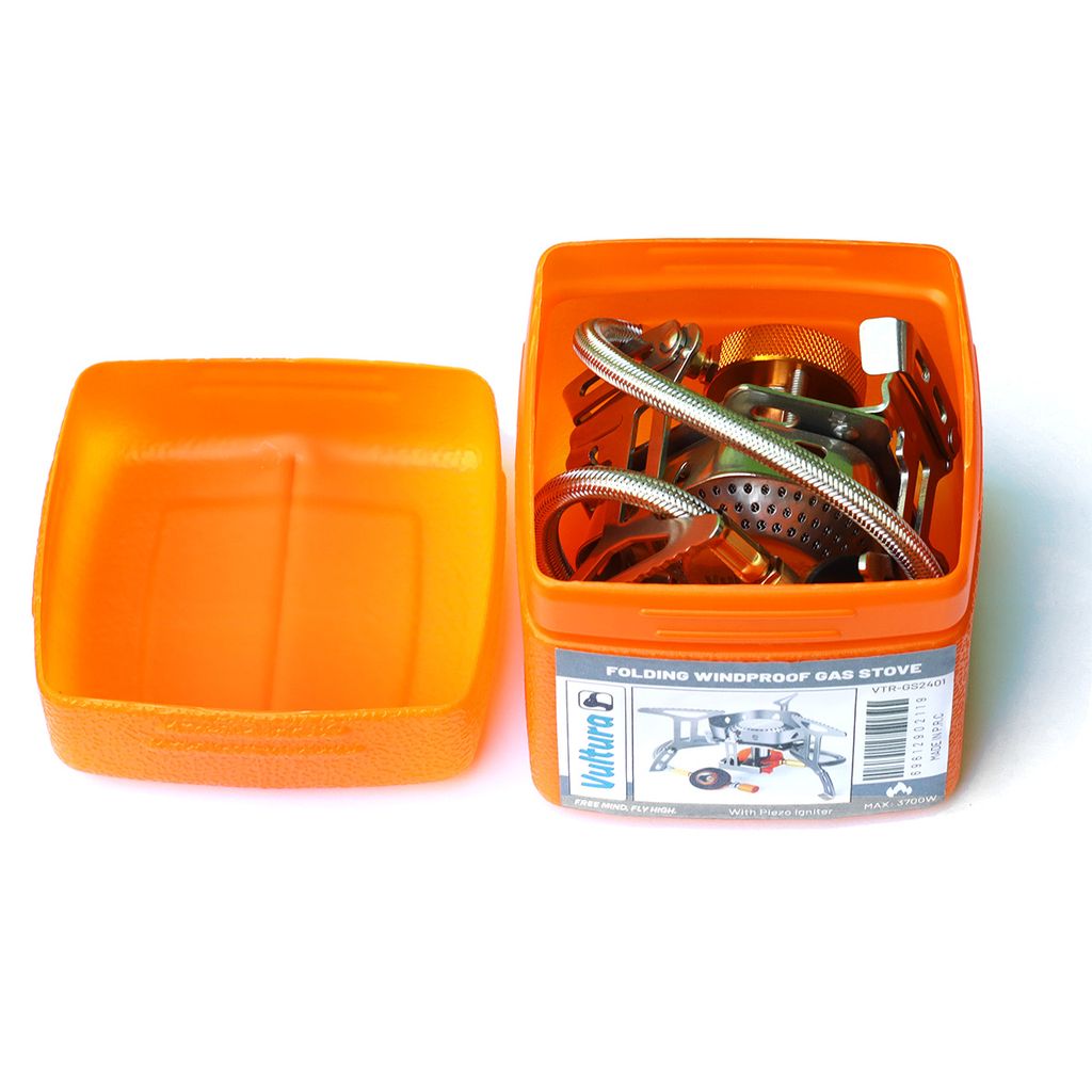 Bếp gas dã ngoại xếp gọn có đánh lửa Piezo và chắn gió Vultura VTR-GS2401